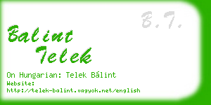 balint telek business card